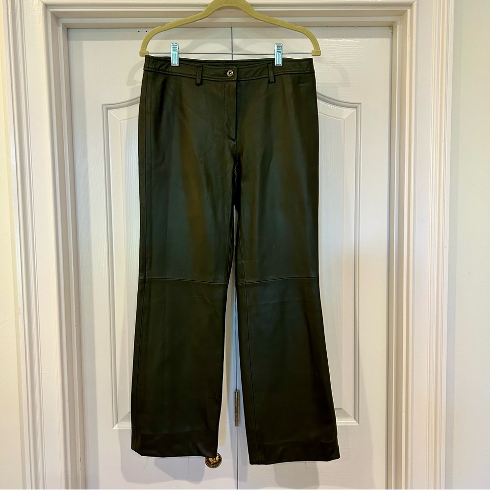 Worth Black Leather Pants Size 4